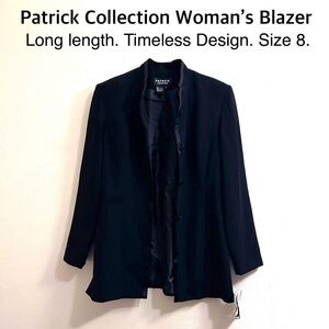 Patrick Collection Timeless Black Women's Blazer Jacket Long